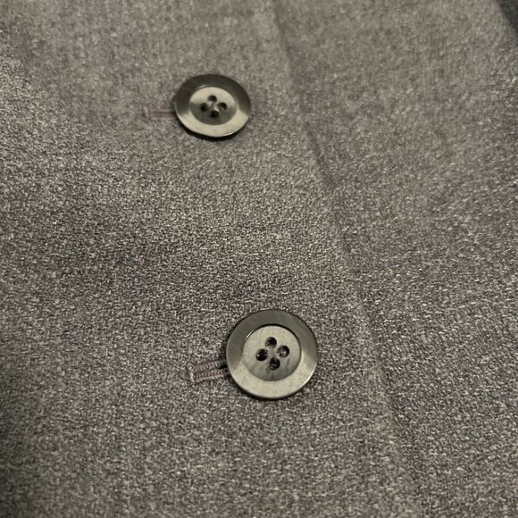 Vintage Le Suit Womens Sz 10P Jacket Gray Blazer Single Breasted Polyester Wool - Picture 5 of 8